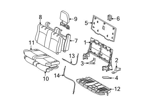 2010 Toyota Highlander Board Sub-Assembly, NO.2 Diagram for 79207-0E020-E0