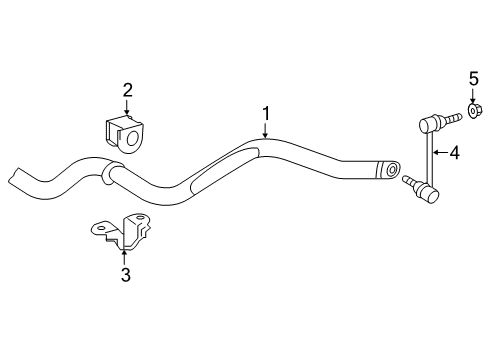 2022 Toyota Tacoma Stabilizer Bar & Components - Front Diagram 1 - Thumbnail