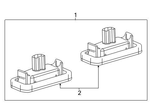 2020 Toyota Camry License Lamps Diagram 1 - Thumbnail