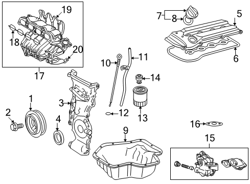 2008 Toyota Camry Valve Assy, Intake Manifold Runner Diagram for 17300-28050