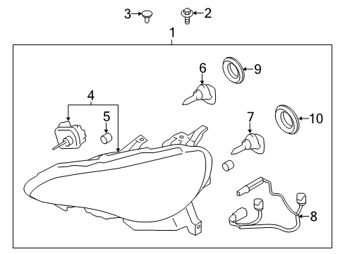 2014 Scion FR-S Bulbs Diagram