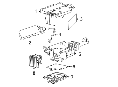 2019 Toyota Prius Prime Head-Up Display Components Diagram