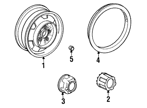 1984 Toyota Pickup Wheels Diagram 2 - Thumbnail