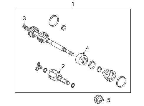 2014 Toyota Corolla Boot Kit, Driver Side Diagram for 04427-01090