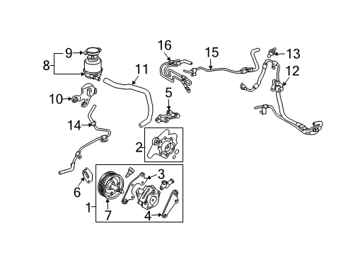 2005 Toyota Sienna Tube Assy, Pressure Feed Diagram for 44410-08052