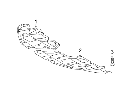 2014 Toyota Camry Splash Shields Diagram