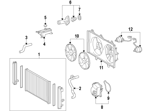 2018 Toyota Avalon Engine Water Pump Assembly Diagram for 161A0-39025