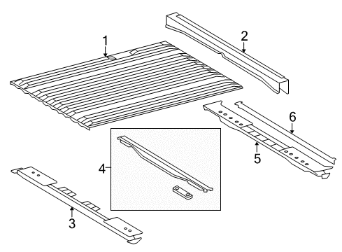 2016 Toyota Tundra Pick Up Box - Floor Diagram 1 - Thumbnail