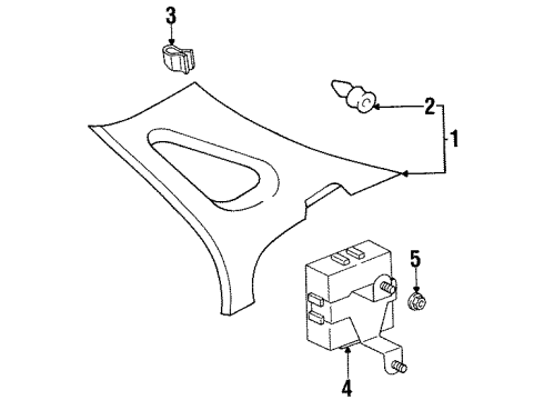 1998 Toyota Avalon Garnish, Roof Side, Inner RH Diagram for 62470-AC010-A0