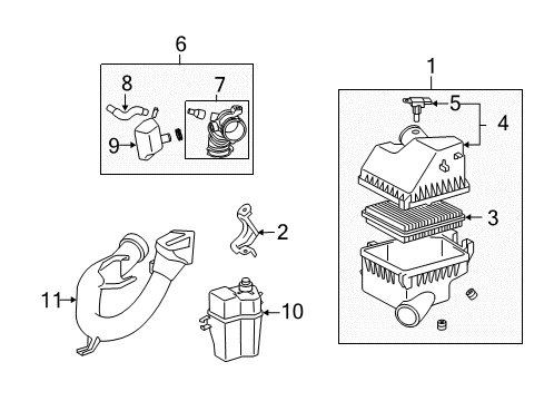 2011 Toyota RAV4 Air Intake Diagram 1 - Thumbnail