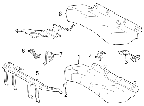 2023 Toyota Crown COVER SUB-ASSY, RR S Diagram for 71075-30M90-C0