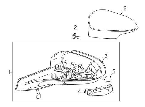 2019 Toyota C-HR Mirror Assembly, Outer R Diagram for 87910-F4170