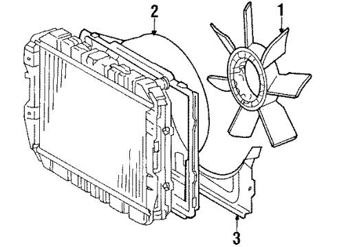 1985 Toyota Pickup Cooling System, Radiator, Water Pump, Cooling Fan Diagram 1 - Thumbnail