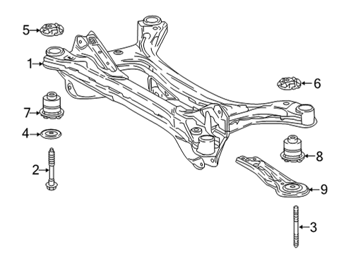 2022 Toyota Camry Suspension Mounting - Rear Diagram 2 - Thumbnail