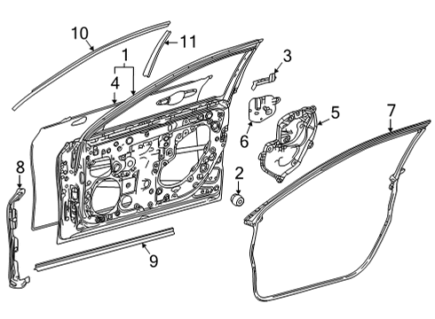 2023 Toyota Mirai WEATHERSTRIP, Fr Doo Diagram for 67863-62020