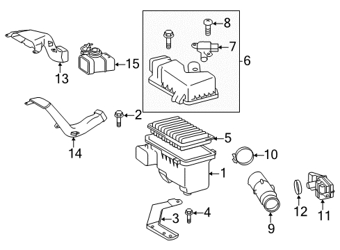 2011 Toyota Highlander Air Intake Diagram