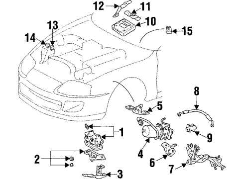 1994 Toyota Supra Traction Control Components, Electrical Diagram