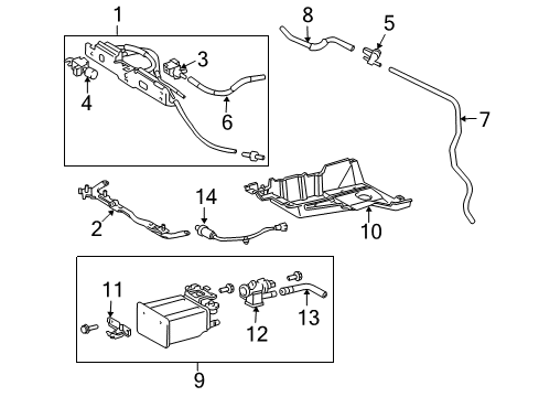 2004 Toyota Sienna Oxygen Sensor Diagram for 89465-08030