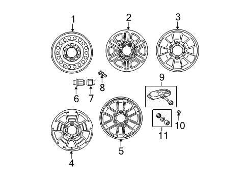 2005 Toyota 4Runner Wheels Diagram