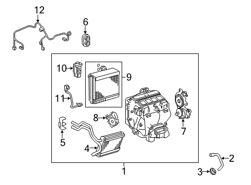 2008 Toyota Camry Heater Core & Control Valve Diagram 1 - Thumbnail