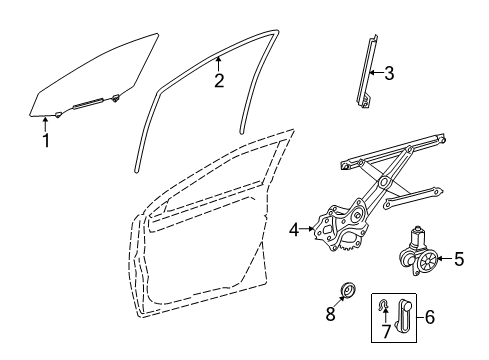 2013 Toyota Matrix Front Door Diagram 1 - Thumbnail