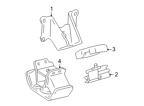 2010 Toyota Tacoma Engine & Trans Mounting Diagram