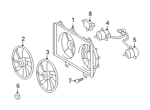 2011 Toyota Venza Cooling System, Radiator, Water Pump, Cooling Fan Diagram 2 - Thumbnail