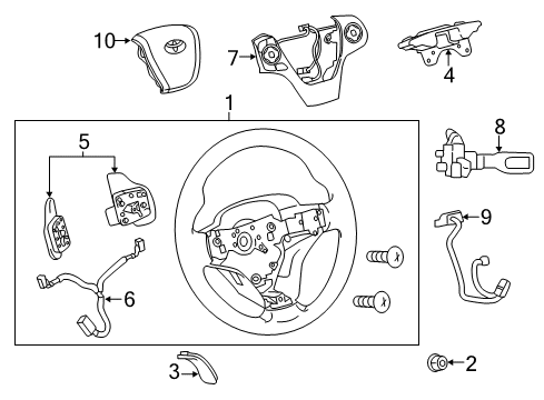 2017 Toyota Avalon Steering Column & Wheel, Steering Gear & Linkage Diagram 5 - Thumbnail