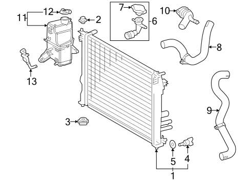 2023 Toyota Crown RADIATOR ASSY Diagram for 16400-25210