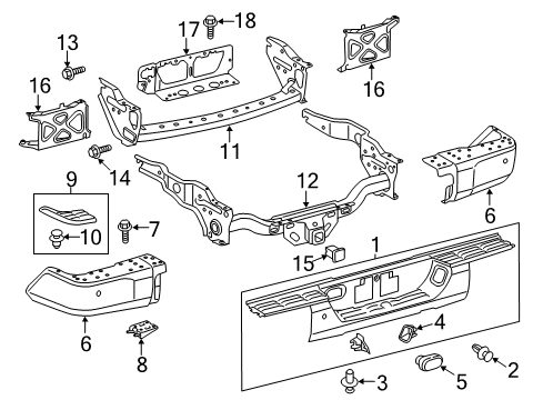 2021 Toyota Tundra Bumper & Components - Rear Diagram