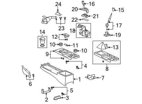 2010 Toyota FJ Cruiser Center Console Diagram