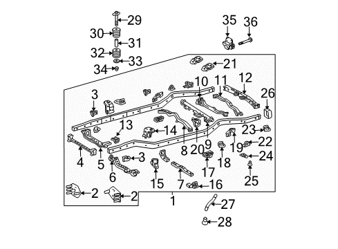 2005 Toyota 4Runner Stopper, Cab Mounting Cushion Diagram for 90201-12078