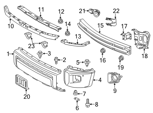 2015 Toyota Tundra Bracket Sub-Assembly, Front Diagram for 75101-0C011