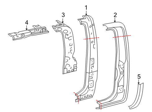 2015 Toyota Tacoma Side Panel & Components Diagram 1 - Thumbnail