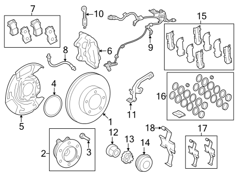 2024 Toyota Tundra Front Brakes Diagram