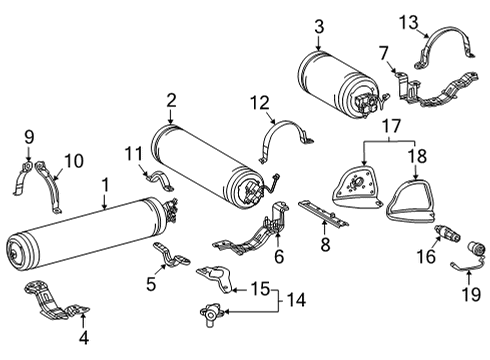 2022 Toyota Mirai Fuel System Components, Fuel Delivery Diagram