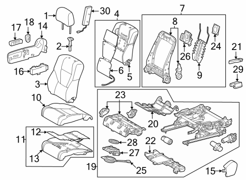 2024 Toyota Sequoia COVER SUB-ASSY, FR S Diagram for 71073-0CD40-C4