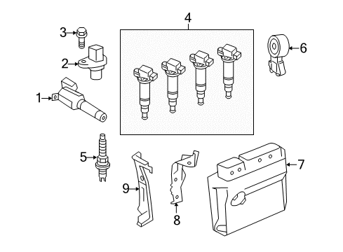 2016 Scion tC Plug, Spark Diagram for 90919-01233