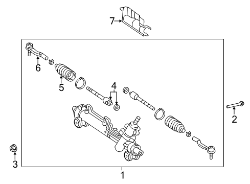 2007 Toyota Camry Power Steering Link Assembly Diagram for 44200-33480