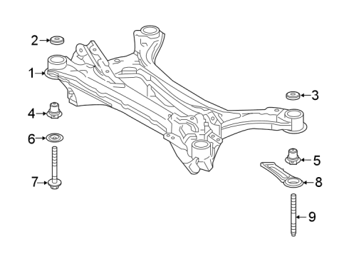 2021 Toyota Avalon Suspension Mounting - Rear Diagram