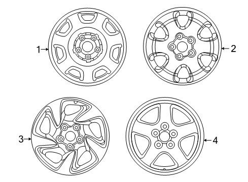 1997 Toyota RAV4 Wheels Diagram