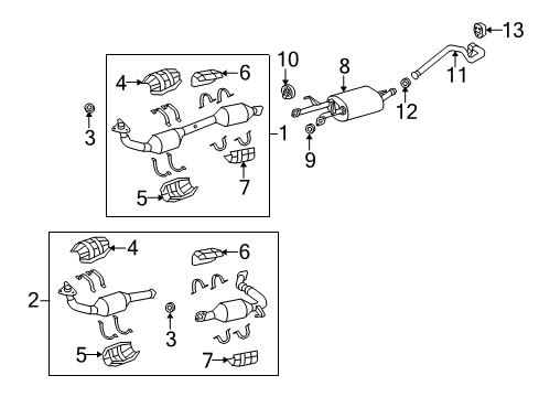 2014 Toyota Tundra Exhaust Components Diagram