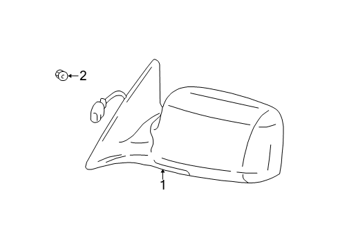 2004 Toyota Tundra Outside Mirrors Diagram 2 - Thumbnail