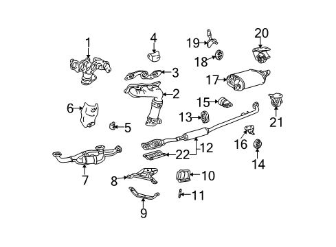 2004 Toyota Avalon Exhaust Components Diagram