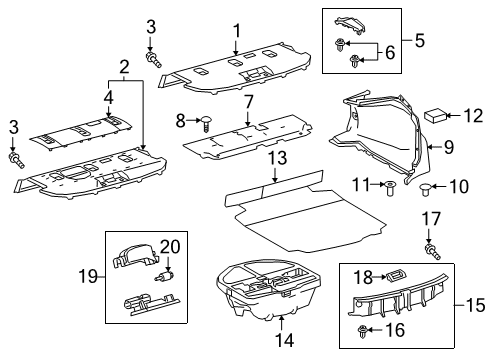 2022 Toyota Corolla Interior Trim - Rear Body Diagram 1 - Thumbnail