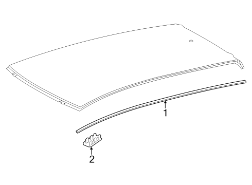 2023 Toyota Corolla Cross Exterior Trim - Roof Diagram 2 - Thumbnail