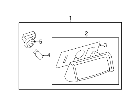 2009 Toyota Camry Lamp Assy, License Plate Diagram for 81270-AA020