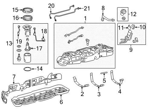 2016 Toyota Tundra Pin, Fuel Tank Band Diagram for 77653-34050