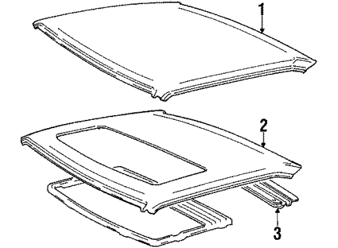 1985 Toyota Celica Roof & Components Diagram 1 - Thumbnail