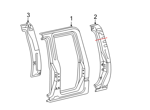 2001 Toyota Tacoma Side Panel & Components Diagram 1 - Thumbnail